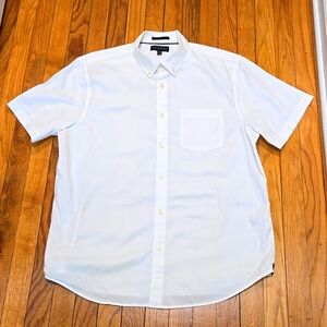 BANANA REPUBLIC ▪︎ Men's Button Down Short Sleeve Shirt, 100% Cotton, Size XL